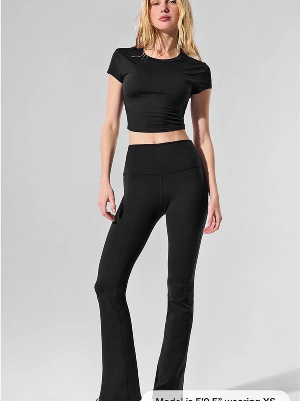 Alo Airbrush Bootcut Pants in Black Size XS Like New